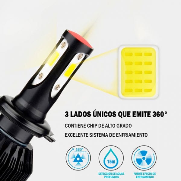 Focos Led Canbus H11 Luz Blanca 12.000LM – MERCOMAX